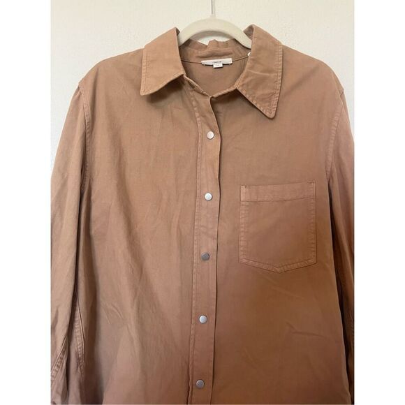 Vince Cotton Twill Snap-Front Overshirt NEW NWT - Picture 5 of 10